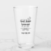 Classy Best Man Mustache Top Hat Custom Glas (Achterkant)