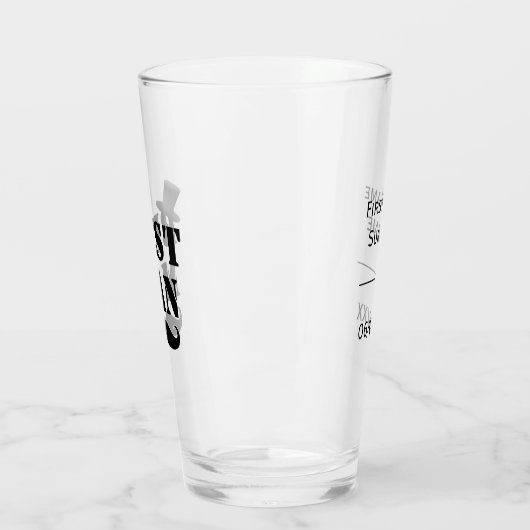 Classy Best Man Mustache Top Hat Custom Glas (Links)