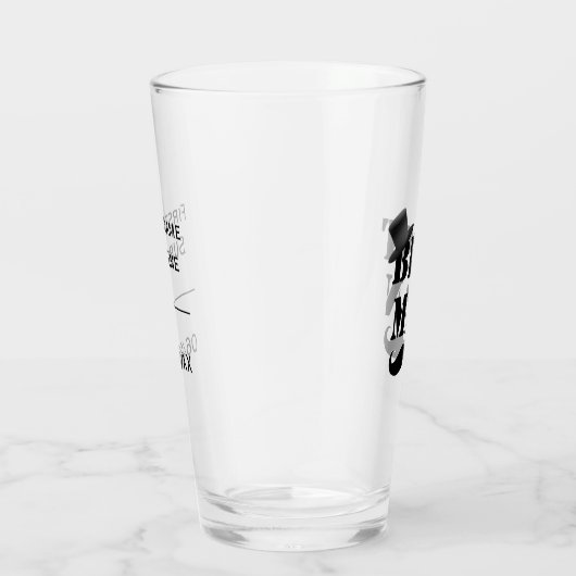 Classy Best Man Mustache Top Hat Custom Glas (Rechts)