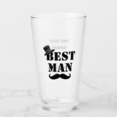 Classy Best Man Mustache Top Hat Custom Glas (Voorkant)