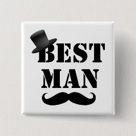 Classy Best Man Vierkante Button 5,1 Cm