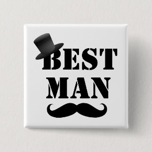Classy Best Man Vierkante Button 5,1 Cm
