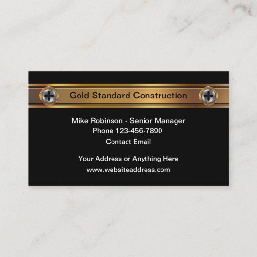 Classy bevestigingsmiddelen constructie Visitekaar Visitekaartje (Voorkant)