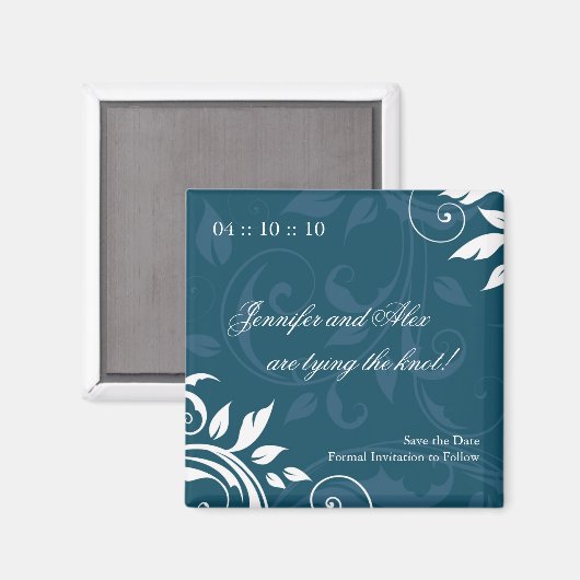 Classy Bewaar de datum Bruiloft Magneet (Voorkant / Achterkant)