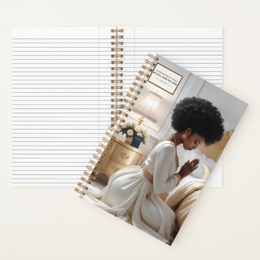 Classy biddende moeder 5,5 "x 8,5" spiraal notitieboek (Binnen)