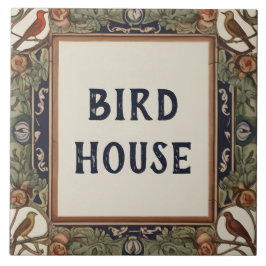 Classy Bird Custom House Name Plate Sign Plaque Tegeltje