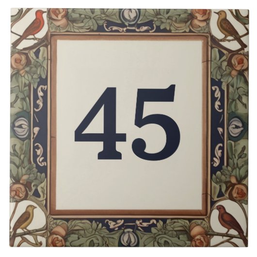 Classy Bird Custom Huisnummer Bord Teken Plaque Tegeltje (Voorkant)