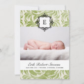 Classy Birth koninklijke fotokaart Aankondiging (Voorkant)