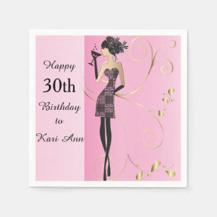 Classy Birthday Girl aanpassen Servet