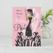 Classy Birthday Girl Kaart (Staand voorkant)