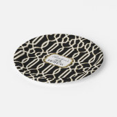 Classy Birthday Party Decor Trellis Lattice Gold Papieren Bordje (Gekanteld)