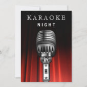 Classy Black 30th Birthday Karaoke Night Party Kaart (Voorkant)