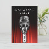 Classy Black 30th Birthday Karaoke Night Party Kaart (Staand voorkant)