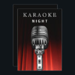 Classy Black 30th Birthday Karaoke Night Party Kaart<br><div class="desc">Classy Black 30th Birthday Karaoke Night Party Invitation</div>