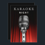 Classy Black 30th Birthday Karaoke Night Party Kaart<br><div class="desc">Classy Black 30th Birthday Karaoke Night Party Invitation</div>