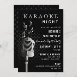 Classy Black 30th Birthday Karaoke Night Party Kaart<br><div class="desc">Classy Black 30th Birthday Karaoke Night Party Invitation</div>