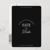 Classy Black and White Elegant Save the Date Card (Voorkant / Achterkant)