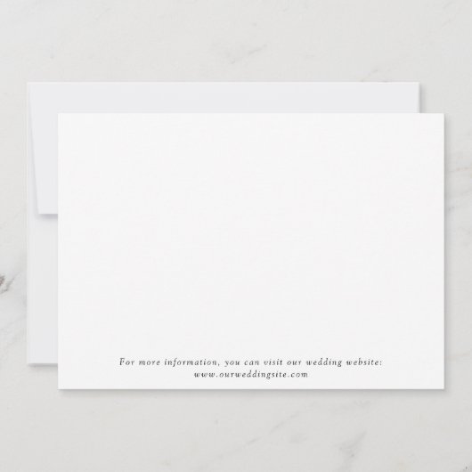 Classy Black and White Elegant Save the Date Card (Achterkant)