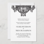 Classy Black and White Wedding Invitations Kaart (Voorkant)