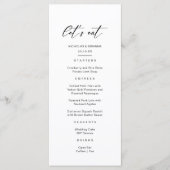 Classy Black and White Wedding Menu (Voorkant)