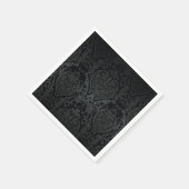 CLASSY BLACK BAROQUE CREST PATTERN NAPKIN DESIGN SERVET (Hoek)