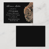 Classy Black Bison, Buffalo Animal Custom Business Visitekaartje (Voorkant / Achterkant)