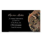 Classy Black Bison, Buffalo Wildlife Animal Art Magnetisch Visitekaartje (Voorkant)