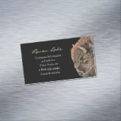 Classy Black Bison, Buffalo Wildlife Animal Art Magnetisch Visitekaartje (Voorbeeld)