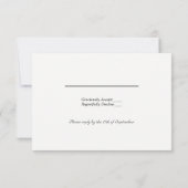 Classy Black Border Wedding RSVP (Achterkant)