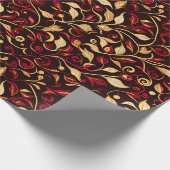 Classy Black, Bourgogne en Gouden Kerstwijnen Cadeaupapier (Hoek)