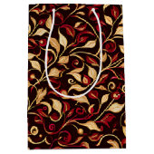 Classy Black, Bourgogne en Gouden Kerstwijnen Medium Cadeauzakje (Voorkant)