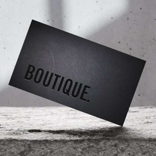 Classy Black Boutique Minimalist Elegant Visitekaartje