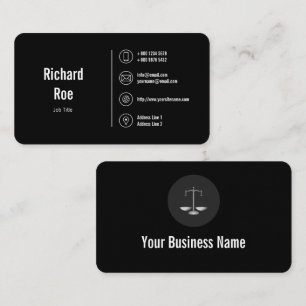 Classy Black Business Icons Logo Visitekaartje