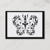 Classy Black Butterfly Nail Salon Visitekaartje (Achterkant)