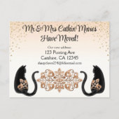 Classy Black Cat, we hebben verhuisd, New Address  Briefkaart (Voorkant)