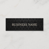 Classy Black Damask Mini Visitekaartjes (Voorkant)