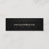 Classy Black Damask Mini Visitekaartjes (Achterkant)
