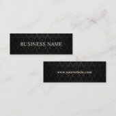 Classy Black Damask Mini Visitekaartjes (Voorkant / Achterkant)