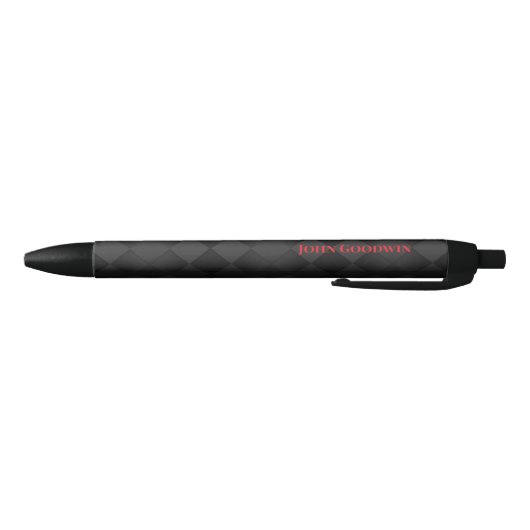 Classy Black Diamond Pattern Ink Pen (Bodem)