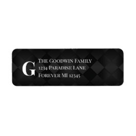 Classy Black Diamond Retour Adreslabels Etiket