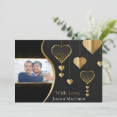 Classy Black en Gold, de G in LGBTQ-Valentijn (Staand voorkant)