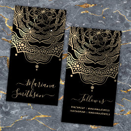 Classy Black en Gold Mandala Verdien Kaarten voor  Visitekaartje