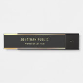 Classy Black en Gold modern Deurbordje (Voorkant)