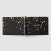 Classy Black en Gold Starlights Gastenboek (Volledig)