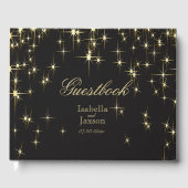 Classy Black en Gold Starlights Gastenboek (Voorkant)