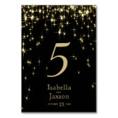 Classy Black en Gold Starlights Kaart (Voorkant)