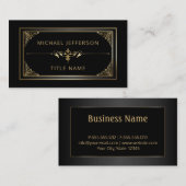 Classy Black en Gold Visitekaartje (Voorkant / Achterkant)