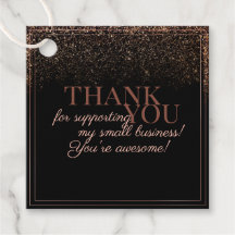 Classy Black en Roos Gold Packaging Hartelijk dank