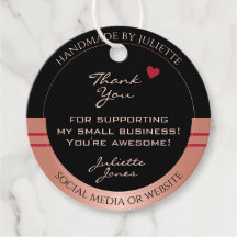 Classy Black en Roos Gold Packaging Hartelijk dank