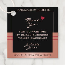 Classy Black en Roos Gold Packaging Hartelijk dank